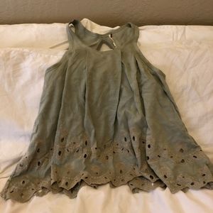 Free People Green Top